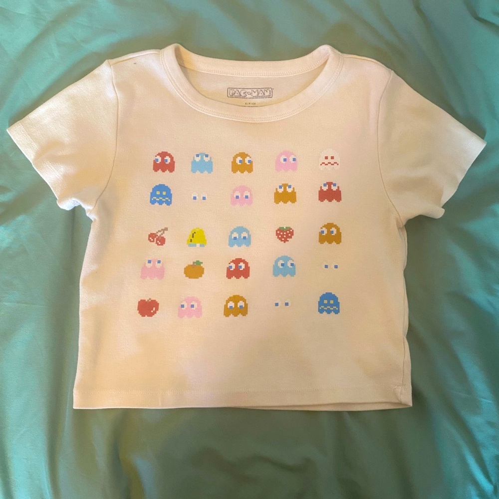 American Eagle Pac-Man graphic baby tee